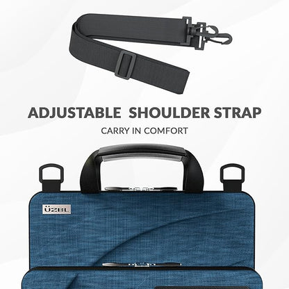 UZBL 11-11.6 Inch Always-on Chromebook Protective Hard Case with Accessory Pouch and Adjustable Shoulder Strap
