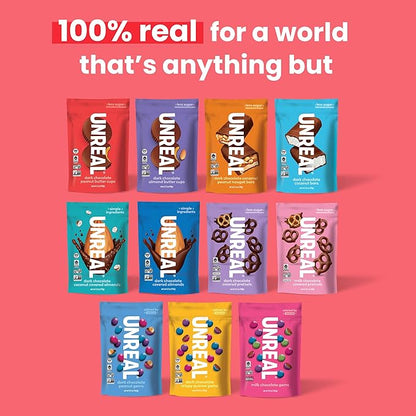 UNREAL Dark Chocolate Peanut Butter Cups (40 Individually Wrapped Cups) | Vegan, 5g Sugar | Gluten Free, Fair Trade, Non-GMO | .53oz each