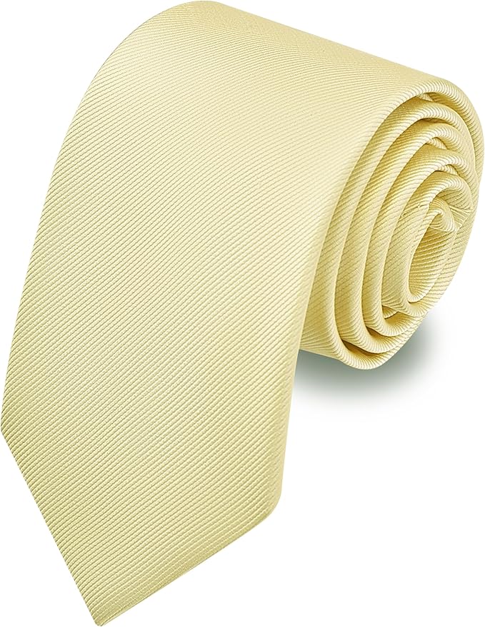 Branduce 3.15"（8cm） Men's Solid Color Formal Woven Necktie + Gift Box
