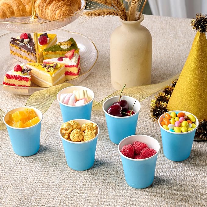 Turbo Bee 600 Pack 5oz Disposable Paper Cups Bulk - Cold Beverage Water Cups for Parties, Offices, Events, Snacks and Mouthwash Use