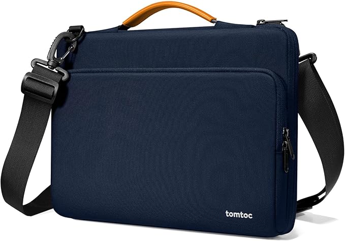 tomtoc 360 Protective Laptop Shoulder Bag for 13-inch 2025 MacBook Air M4/A3240, M3/A3113, M2/A2681, M1/A2337, MacBook Pro M2/A2686 M1/A2338, Water-Resistant Laptop Accessory Carrying Case Sleeve