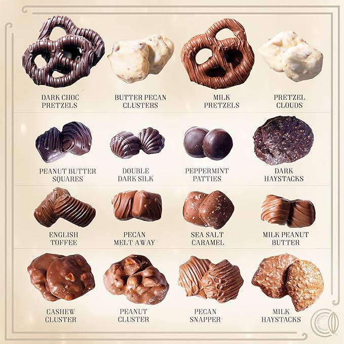 Gourmet Chocolate Gift Box | Assorted Chocolates Variety Snack Basket, Food Arrangement Platter, Birthday Present, Holiday, Corporate Parties, Sympathy, Candy Gifting Idea, Him, Her, Men Women, Family