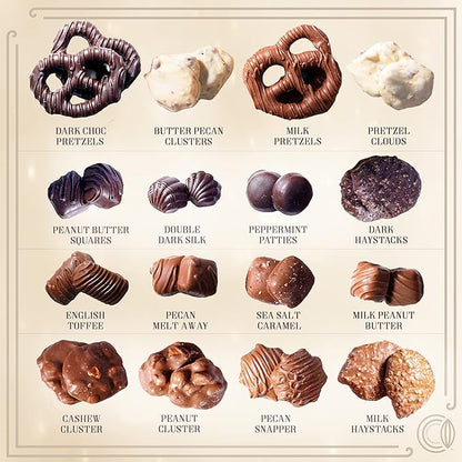 Gourmet Chocolate Gift Box | Assorted Chocolates Variety Snack Basket, Food Arrangement Platter, Birthday Present, Holiday, Corporate Parties, Sympathy, Candy Gifting Idea, Him, Her, Men Women, Family