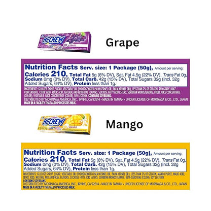 HI-CHEW Variety Sticks, 8-Pack, Soft & Chewy Candy, 1.76oz Each, Bulk Candy Individually Wrapped - Made with Immensely Juicy Fruity Flavors