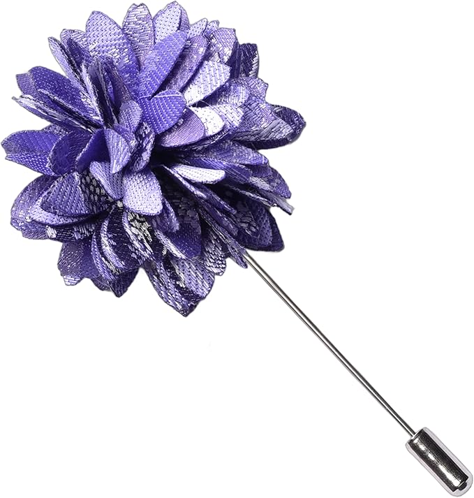 GUSLESON 3.15"（8cm） Mens Floral Tie and Lapel Pin Necktie Hankerchief Cufflinks Set for Men