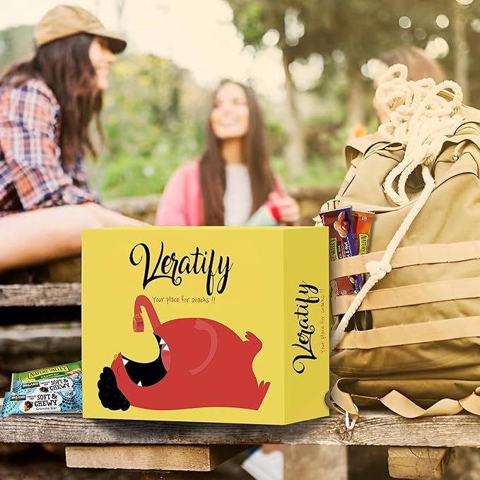 Veratify - Healthy Mixed Snack Box & Snacks Gift Variety Basket - Perfect for Men, Women, Adults, Office, School, College, Work - Variety Assortment Gift Basket - (Gift Care Package 66 Count)