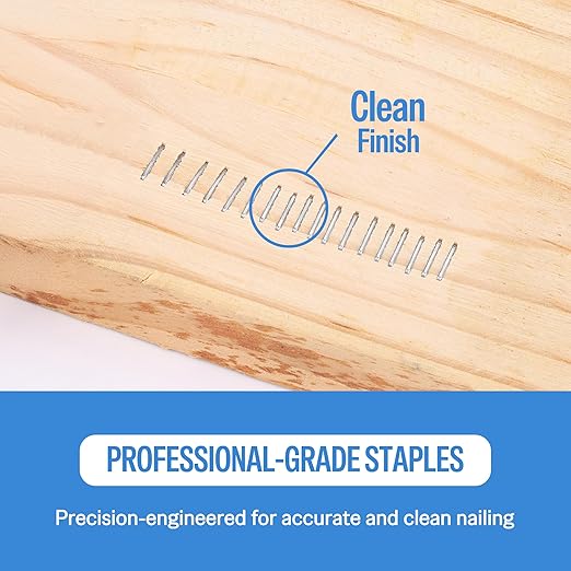 meite 71/12 22 Gauge 304 Stainless Steel Upholstery Staples, 3/8-Inch Crown with 1/2-Inch Leg Length, Heavy Duty Staples for Construction, Furniture, Crafts & DIY Projects (1 Case - 20 Boxes)