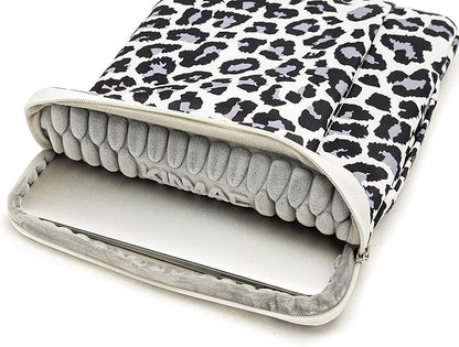 Kinmac 360deg Protective Water Resistant Laptop Case Bag Sleeve with Handle (Leopard, 13.5 inch-14 inch)