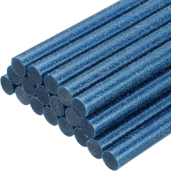 PATIKIL Hot Glue Sticks for Glue Gun, 20 Pcs Colored Hot Melt Adhesive Bulk Sticks for DIY Craft Projects Art Decoration Home Repairs, Blue (3.9" x 0.43")