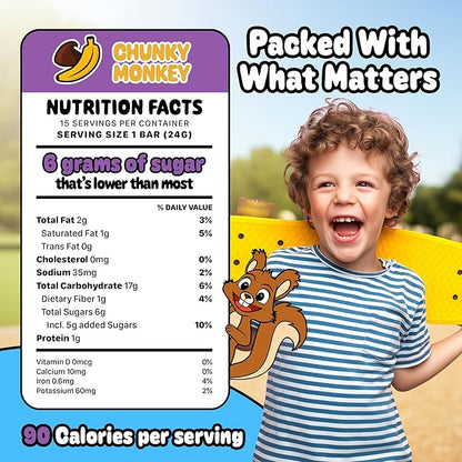 Snakkidz Organic Chewy Granola Bar, Allergen Free, Made with Avocado Oil, Low Sugar (45 Bars, Variety)