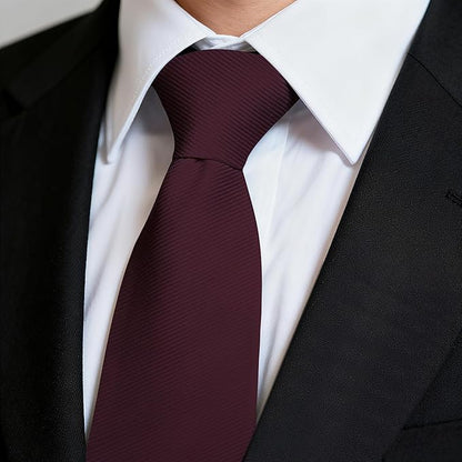 Fineknot Black Ties for Men, Formal Neckties for Men, Solid Color Mens Ties for Business, Wedding, Party, Mens Neck Tie