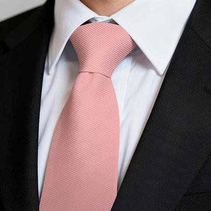 Fineknot Black Ties for Men, Formal Neckties for Men, Solid Color Mens Ties for Business, Wedding, Party, Mens Neck Tie