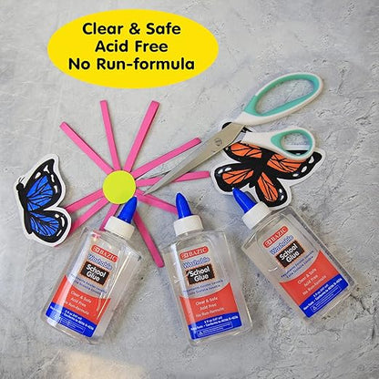 BAZIC Products Washable Clear School Glue 5 Oz. (147 mL), Liquid Clear Glues Adhesive, for Making Slime Art Crafts at School Home Office, 48-Pack
