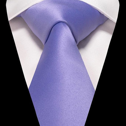 RBOCOTT Solid Color Tie and Pocket Square Hankerchief with Lapel Pin Set for Men
