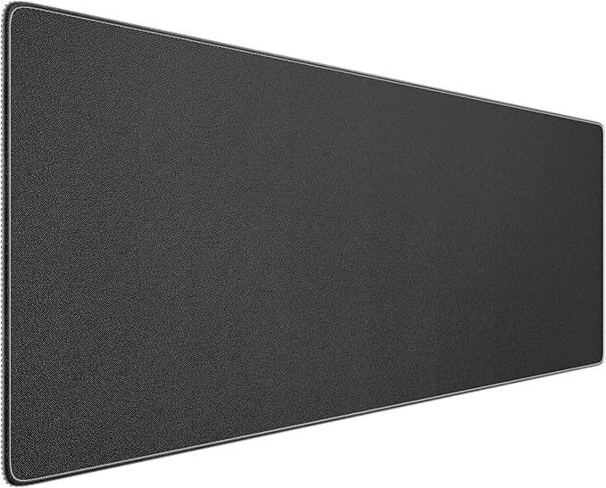Waterproof Large Gaming Mouse Pad with Durable Stitched Edges, Non-Slip Rubber Base, Grainy Jacquard Mouse Mat Desk Pad for Home Office Gaming, 27.6"x11.8"x0.12", Matte Black