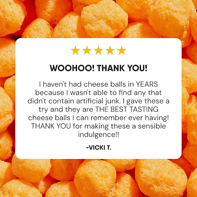 The Good Crisp Company, Spicy Cheese Balls, 4 Ounce Bags (Pack of 8)
