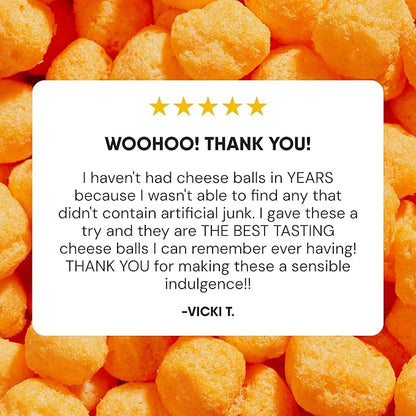 The Good Crisp Company, Spicy Cheese Balls, 4 Ounce Bags (Pack of 8)