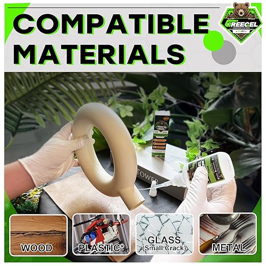 Super Glue Thin for Wood, Ceramic, Plastic, Metal, Super Fast Cyanoacrylate Adhesive (CA) Instant Glue 2 oz - Clear Superglue with Extra Gel for Woodworking, CA Finish, Stabilizing (1 Pack)