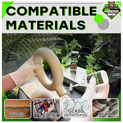 Super Glue Thin for Wood, Ceramic, Plastic, Metal, Super Fast Cyanoacrylate Adhesive (CA) Instant Glue 4 oz - Clear Superglue with Extra Gel for Woodworking, CA Finish, Stabilizing (2 Pack)