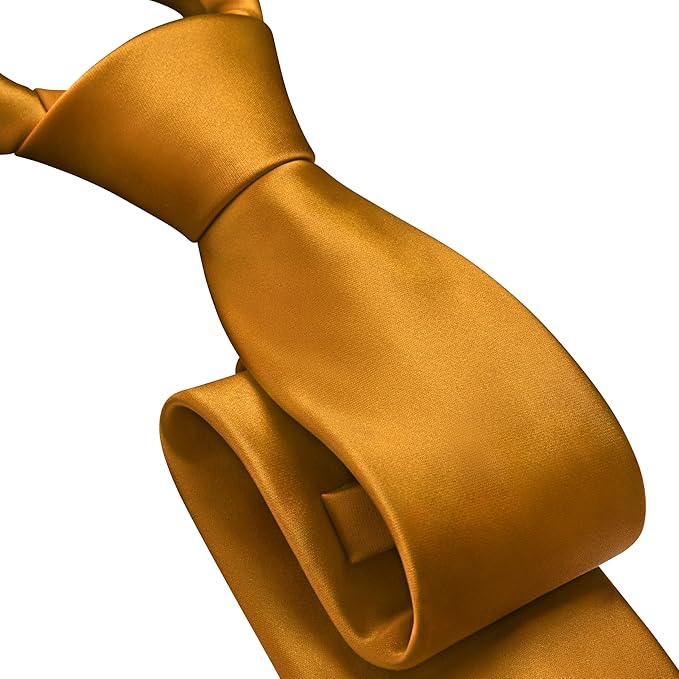 Branduce 3.15"（8cm） Mens Solid Satin Tie Pure Color Necktie for Business and Wedding + Gift Box