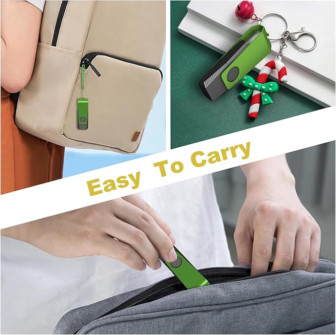 4GB USB Flash Drive 20 Pack AGECASH Thumb Drive Bulk USB 2.0 Flash Drives Pack with Labels & Lanyards Swivel Memory Stick Zip Jump Drives Multipack 4GB (Green)