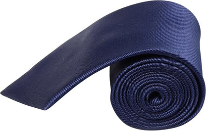 QBSM Mens Solid Polyester Textile Neckties Pure Color Neck Ties