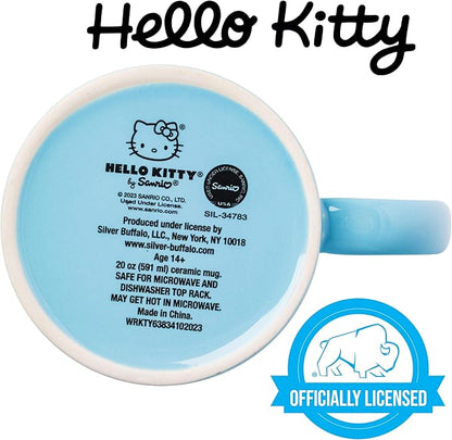 Silver Buffalo Sanrio Hello Kitty Good Vibes Ceramic Mug, 20 Ounces