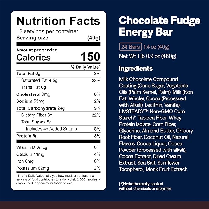 UCAN Energy Bars 2-Pack Bundle – Chocolate Fudge | 24 Bars Total (2 x 12 ct Boxes) | Low Sugar, Non-GMO, Keto-Friendly, Plant-Based, Gluten-Free, 1.4oz Bar