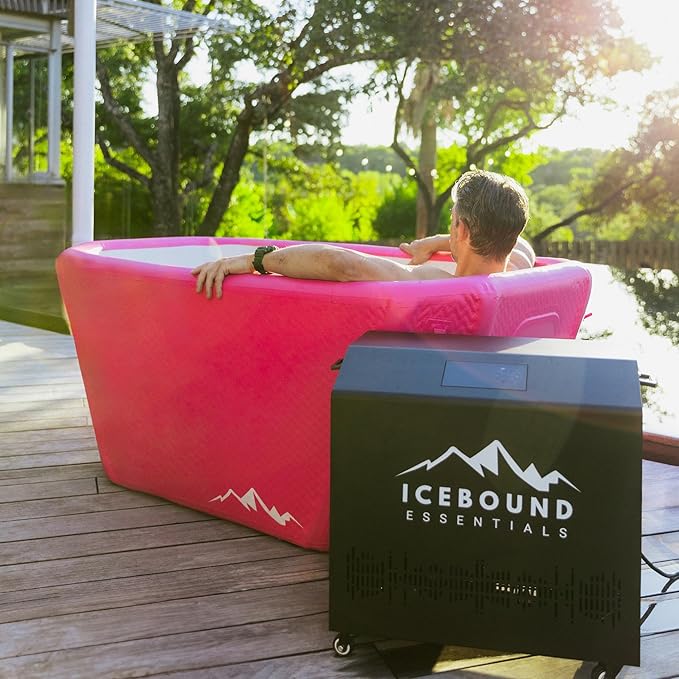 Ice Plunge Tub with Water Chiller - 1HP Efficient Hot and Cold Water Chiller for Ice Bath - Premium Ice Bath Tub with Chiller - WiFi - Filter - Ozone/UV - Ice Bath with Chiller