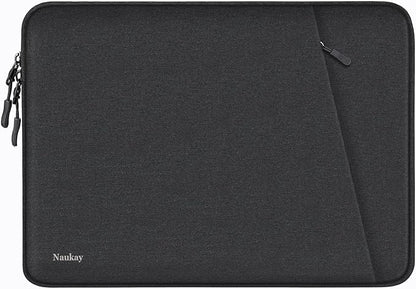 Laptop Sleeve Bag 17 Inch, Shockproof Protective Computer Sleeve Cover with Accessories Pocket, Water Resistant Traveling Carrying Laptop Bag Compatible for 17.3 Inch Dell HP Acer Asus Lenovo, Black