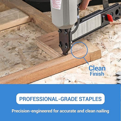 meite 18 Gauge 1/4-Inch Narrow Crown Staples, 3/4-Inch Length Heavy Duty Galvanized Upholstery Staples for Electric or Pneumatic Narrow Crown Staple Guns (4,000 PCS)