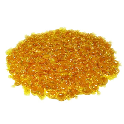 Holiday Butterscotch Hard Candy Disks - 6 lbs - Butter Scotch Flavored Old School Classic Hard Candies - Bulk American Vintage Candy Assortment- Individually Wrapped, 96 oz.