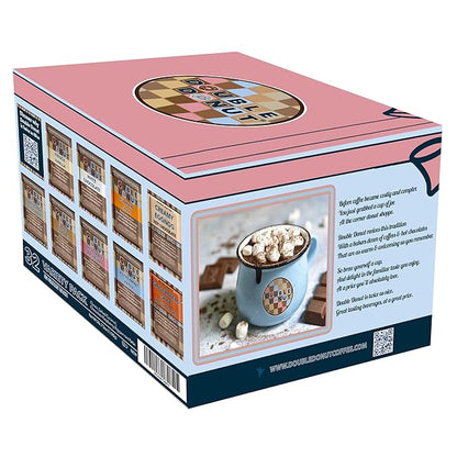 Gourmet Hot Cocoa Mix Variety Pack - Classic, Chocolate Raspberry, Salted Caramel, & Peppermint Hot Chocolate Mix Sets - 32 Count