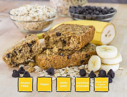 Bobo's Banana Chocolate Chip Oat Bars, Gluten Free, Non-GMO, Whole Grain Oats, Pack of 12 | Snack Bars | On-the-Go | Made with Simple Ingredients