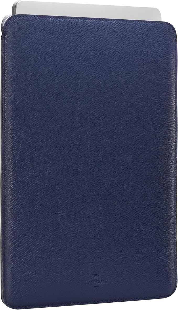 Comfyable Laptop Sleeve 15 Inch Precisely Compatible with MacBook Air 15" M4 2025 A3241 & M3 2024 A3114 & M2 2023 A2941, Faux Leather Cover Case, Midnight Blue