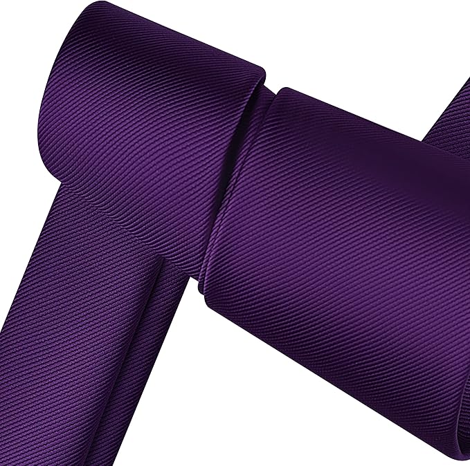 Branduce 3.15"（8cm） Men's Solid Color Formal Woven Necktie + Gift Box