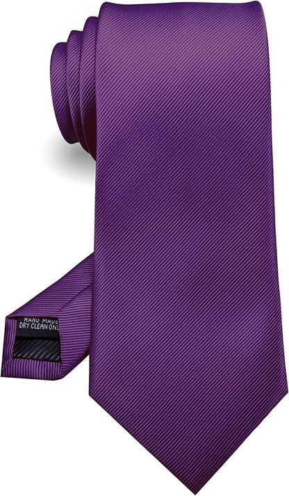 RBOCOTT Solid Color Tie Formal Necktie for Men