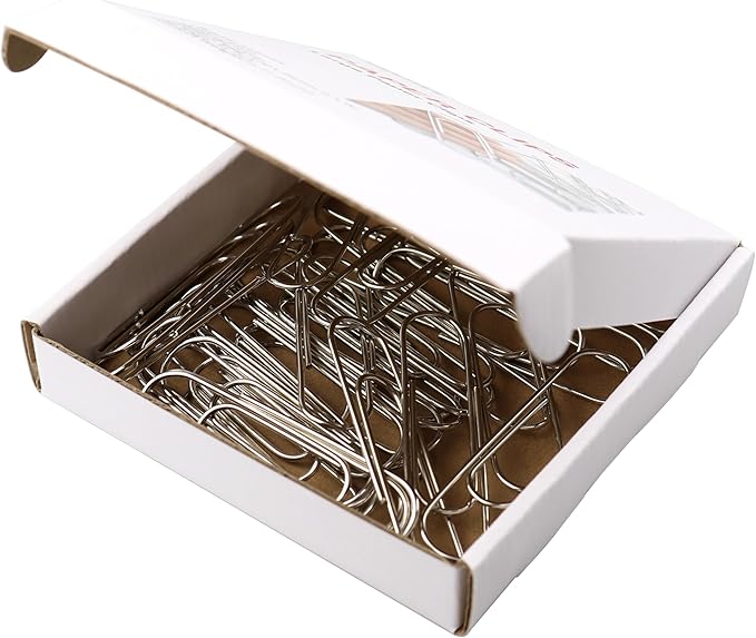HEEHEE 35 PCS 4 Inch Silver Large Paper Clips - Rust Resistant and Bend Proof, Smooth Finish, Large Jumbo Paperclips for Office School, Documents, Card