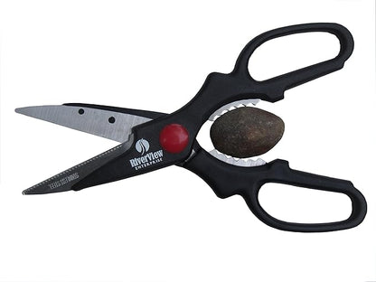 Very Sharp Multi Purpose Scissors - Reinforced Blade Shears, Left and Right Handed for office, kitchen, sewing, gardening
