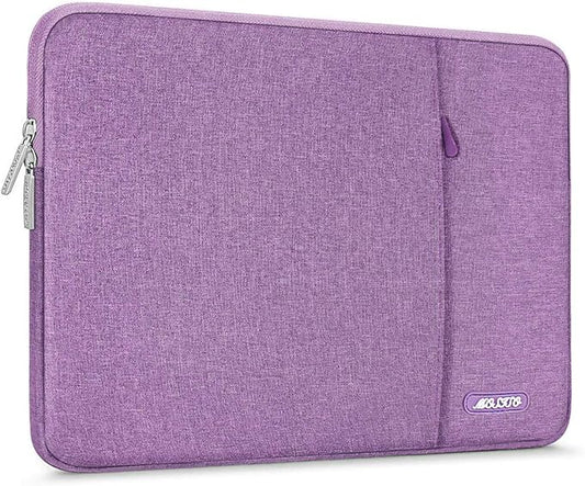 MOSISO Laptop Case 13.3 inch, 13-13.3 inch Laptop Sleeve Compatible with MacBook Air/Pro 13/Pro 14 M5 M4 M3 M2 M1, HP Dell ASUS Lenovo,Polyester Vertical Computer Sleeve Bag with Pocket, Light Violet