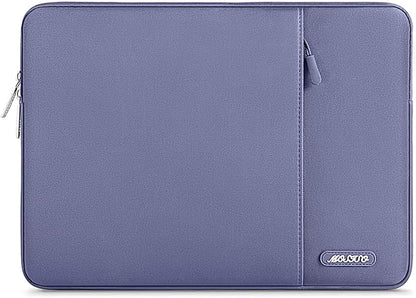 MOSISO Laptop Case 13.3 inch, 13-13.3 inch Laptop Sleeve Compatible with MacBook Air/Pro 13/Pro 14 M5 M4 M3 M2 M1, HP Dell ASUS Lenovo,Polyester Vertical Computer Sleeve Bag with Pocket, Lavender Gray