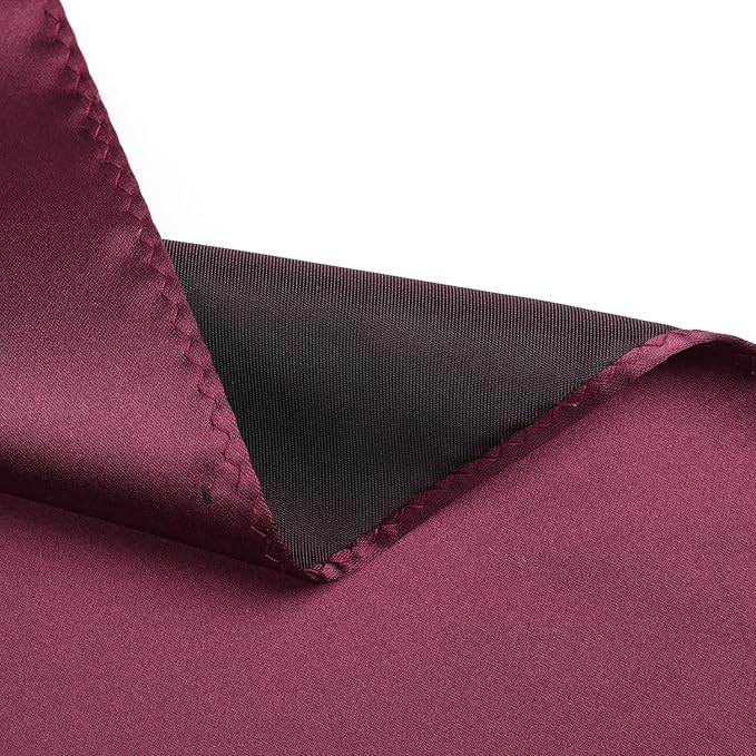 Mens Solid Satin Mens Tie With Hanky,Handmade Neckties For Men