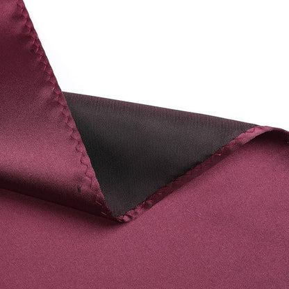 Mens Solid Satin Mens Tie With Hanky,Handmade Neckties For Men