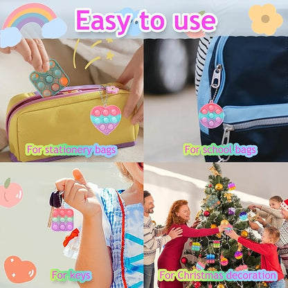 30PCS Bulk Fidget Toys, Party Favors for Kids, Birthday Party Toys, Small Classroom Prizes Box Fidgets Toys for Kids Toddlers Adult, Goodie Bag Stuffers, Treasure Chest, Bubbles Poppers,Relieve Stress