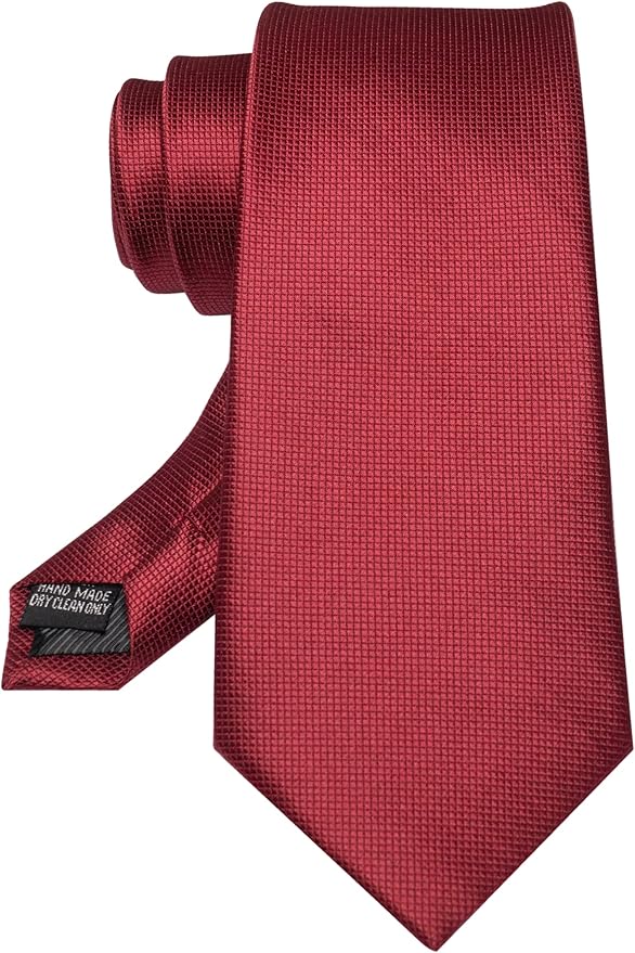 JEMYGINS Solid Color Tie Mens Necktie for Business and Wedding