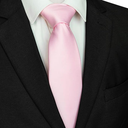 JEMYGINS Solid Color Tie Mens Necktie for Business and Wedding