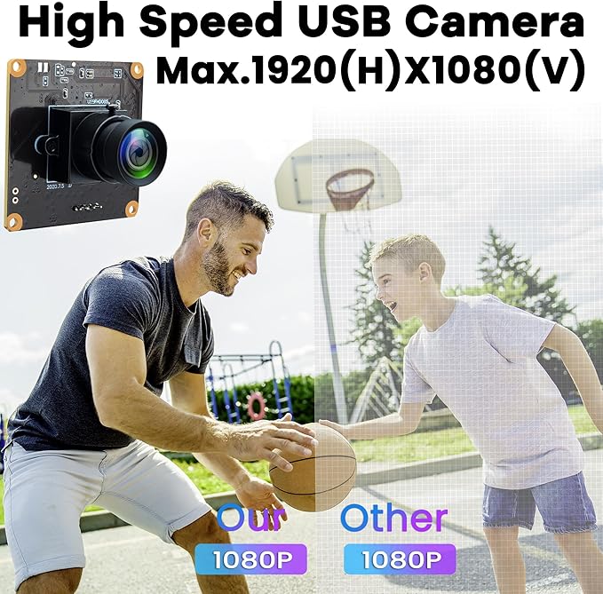 USB 260fps High Speed 110 Wide Angle No Distortion Lens Camera Module 2MP USB UVC Video Lightburn Industrial Camera Plug and Play for Laptop Raspberry Pi Jetson Nano