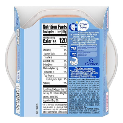 Gerber Toddler Food, Chicken Parmesan Ravioli Pick-Ups, Mealtime for Toddler, 8PK