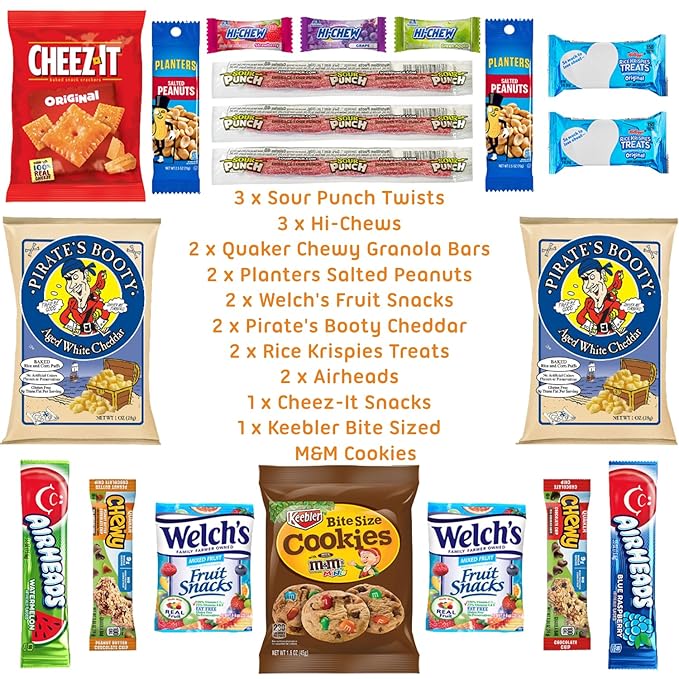 Hangry Kit Halloween Care Package Snack Box Variety Pack – 20 Count – Assorted Chips, Cookies, Candy & Crackers – Fun Spooky Design – Gift for Kids, Teens, College Students, or Office - Spooky