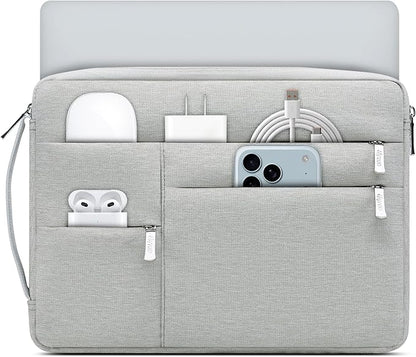 HYZUO 14-15 Inch Laptop Sleeve Bag for MacBook Air 15 M4 M3 M2, MacBook Pro 15, 15" Surface Laptop, XPS 14/15 Plus, Portable NoteBook Case for 14" HP Dell Lenovo ThinkPad Acer, Light Gray